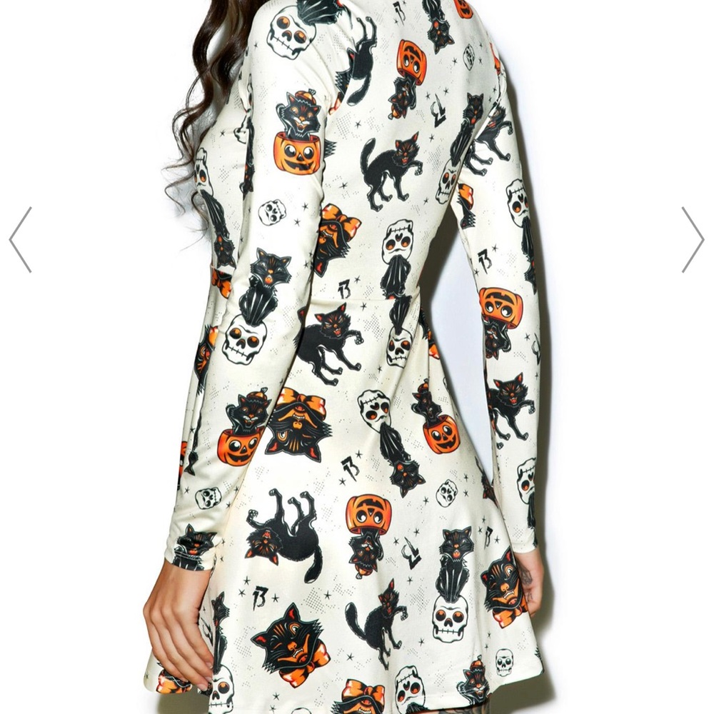 -SOLD- Sourpuss Black Cats Skater Dress Halloween